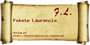 Fekete Laurencia névjegykártya